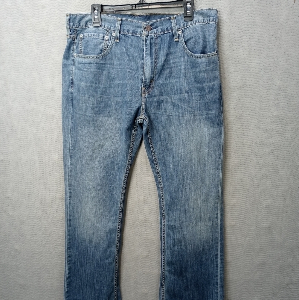 Levi's 527 slim men's blue jeans sz 36x34 Rise 11". Great condition. Pb2. 156pm
